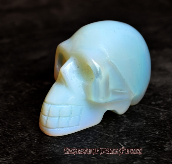 Hexenshop Dark Phönix Opalith Kristallschädel Meluzina Totenkopf Halbedelstein